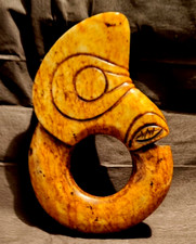 Jade Hetian ancienne sculpture dragon C culture Hongshan 800 grammes