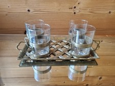 plateau elegant en laiton avec