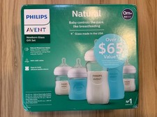 Philips AVENT Glass Newborn Bottle With Natural Response Nipples Clear Newborn