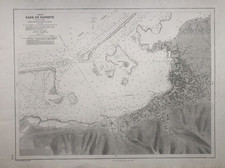 Tahiti, rade de Papeete, Carte