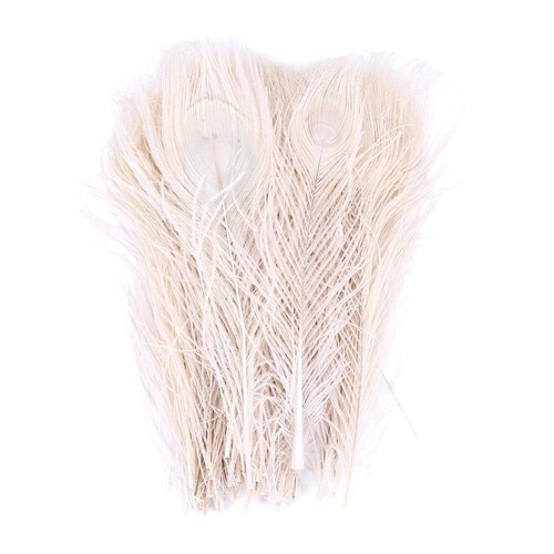 Plumes paon blanches - de,