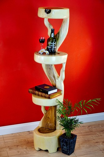 Bois massif étagère 120cm - Étagère,