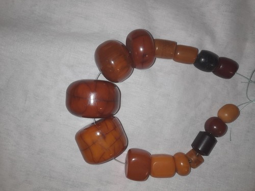 Collier perles ambre - ambre, baltique