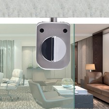 Verrou en acier inoxydable facile à installer pour portes vitrées sans poinço