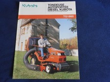 catalogue Kubota tondeuse