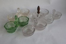 5 Antique Glass Salt Shakers (72031)