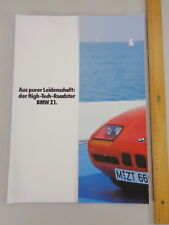 Brochure / brochure BMW Z1 Roadster large brochure stand 02/1987