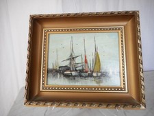 tableau marine voiliers signé  LENSKY  - Michel  LENGLARD