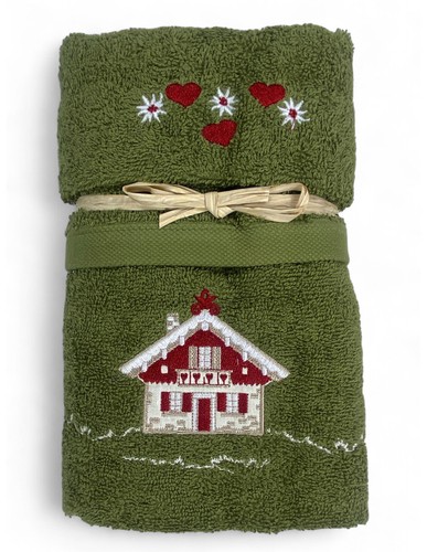 Serviette tyrolienne set - tyrolienne, green