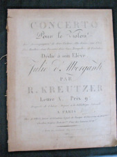 Partition Concerto pur Violon  de R. KREUTZER Ed. J. FREY