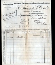 CHATEAUROUX (36) FEED SEEDS ""H. FAUCHET / H. PALISSE & L. TONDU"" in 1913