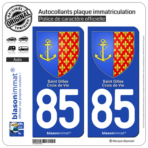 Autocollants plaque - 2,