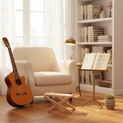 Repose pied guitare - guitare, bois