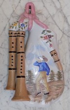 RARE FAIENCE CHAROLLES FAENCERIE MOLIN BOUQUETIERE BAGPIPE EXCELLENT CONDITION