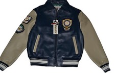 Authentique Avirex Hommes Édition Limitée Monde Séries Veste Marine Neuf Taille