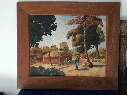 Painting signed peinture - signed.,