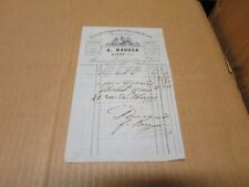 Outils et Fournitures d'Horlogerie facture  Ragusa SENS (89) 1867