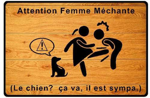 Sticker humour attention - sticker,