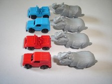SAFARI JEEPS WITH RHINOS MODEL CARS SET 1:87 H0 - KINDER SURPRISE MINIATURES