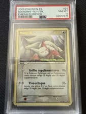 Carte Pokemon Mangriff Reverse Foil Stamp Ex Emeraude 21/106 Fr PSA 8