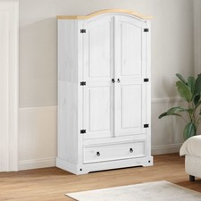 Garde-robe Armoire de Rangemen Organisateur Chambre Bois de Pin Massif vidaXL
