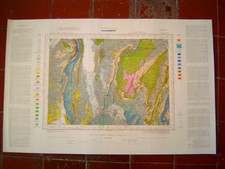 CARTE GEOLOGIQUE ancienne 1960