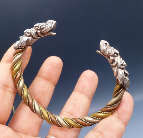Bracelet jonc vintage tête - bracelet,