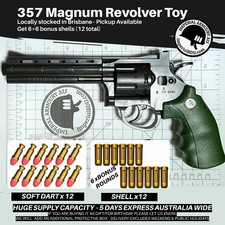 .357 Magnum Revolver Toy - STOCKED IN BRISBANE - 6 BONUS ROUNDS- 5 DAYS ARRIVAL