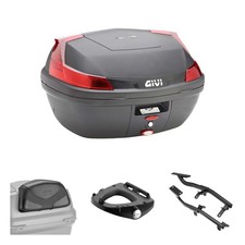 Kit De Top Case GIVI B47 BLADE Noir Rouge Pour Honda CB 125 R 2021-2025