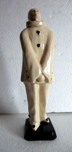 Ceramique sculpture pierrot - sculpture,