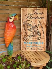 Décoration murale en bois tableau plaque panneaux enseigne Rhum Trois Rivières