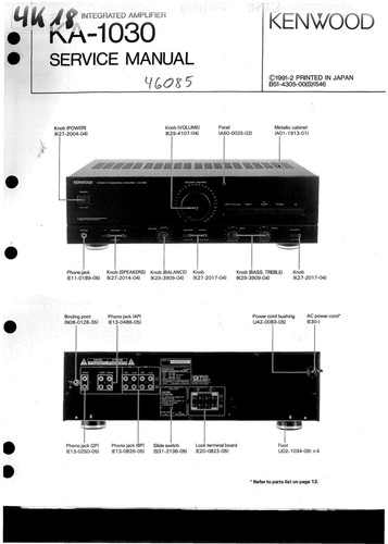 Manuel service pour kenwood - de,