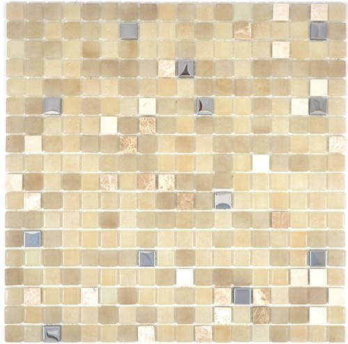 Mosaïque beige blanc stein - beige,