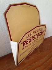 Ancien Carton publicitaire PORTE COURRIERS   LES MEUBLES RESISTOTAN  LYON