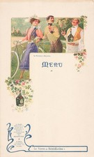 VIEUX PAPIER MENU PUBLICITAIRE