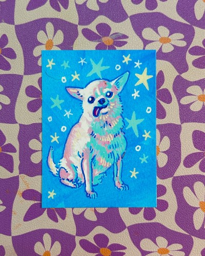 Chihuahua aceo art print - chihuahua,
