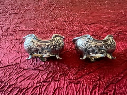 Paire anciens salerons en - paire,
