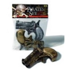 SET DE 2 ACC DE PIRATE - JOUEUR DE POKER - ENTRAÎNEUSE DE SALOON (DERINGER)