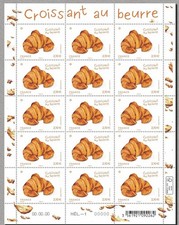 France 2025 French bakery BUTTER CROISSANT pastry flour breakfast 15v mnh FULL