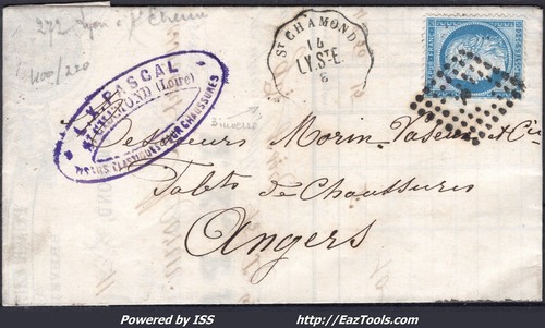 France 60c sur lettre - lettre, avec