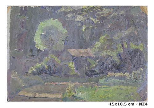 Vieux tableau huile - à, sur