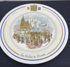 Cabinet Plate Depicting the Les Gilles Participating In The Carnival Of Binche