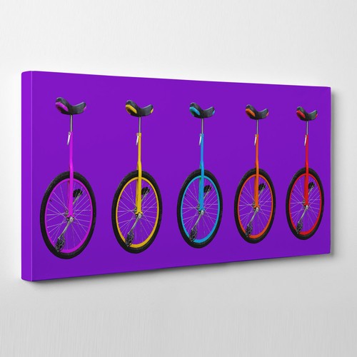 Monocycle encadré toile art - -,