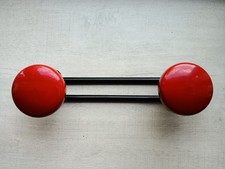 Porte manteaux patère métal rouge années 50 vintage