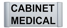 Plaque de porte alu "cabinet médical"