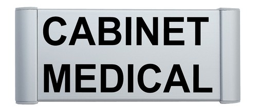 Plaque porte alu - plaque, "cabinet