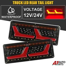 12V 24v LED Dynamique Clignotant Camion Feux Arrière Paire Remorque Caravane Ute