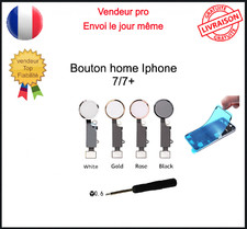 Bouton Home Accueil Complet pour Iphone 7 7 Plus 7+ Noir Blanc Rose Gold Doré Or