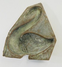 ANTIQUE 19° COPPER CHOCOLATE MOLD, SWAN