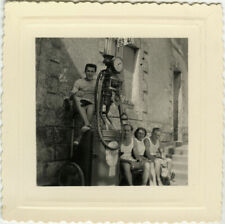 OLD PHOTO - VINTAGE SNAPSHOT - GAS STATION PETROL PUMP STELLINE - GAS